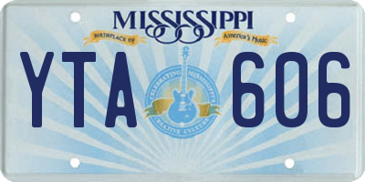MS license plate YTA606
