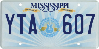 MS license plate YTA607