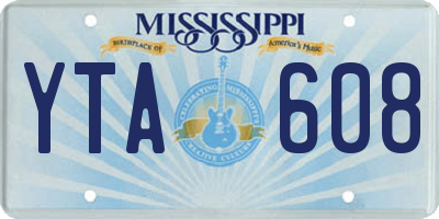 MS license plate YTA608