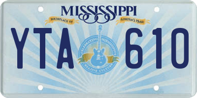MS license plate YTA610