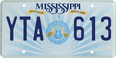 MS license plate YTA613