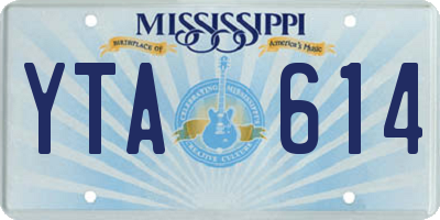 MS license plate YTA614