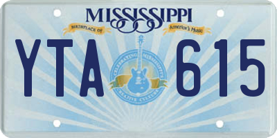 MS license plate YTA615