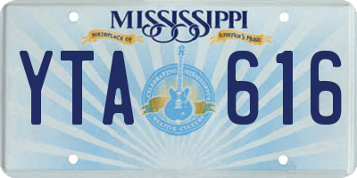 MS license plate YTA616