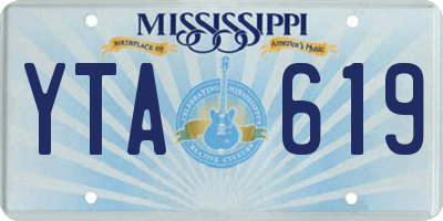 MS license plate YTA619