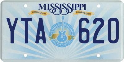MS license plate YTA620