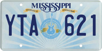 MS license plate YTA621