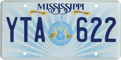 MS license plate YTA622