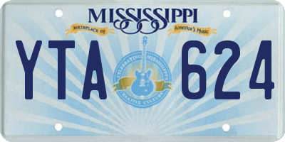 MS license plate YTA624