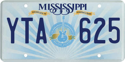 MS license plate YTA625