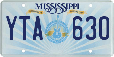 MS license plate YTA630