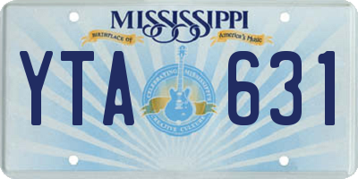 MS license plate YTA631