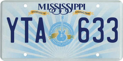 MS license plate YTA633