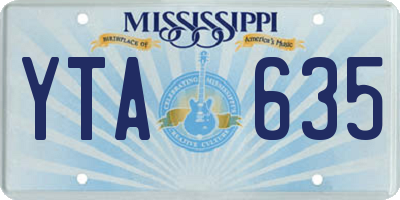 MS license plate YTA635