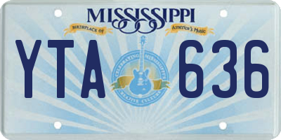 MS license plate YTA636
