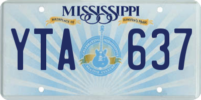 MS license plate YTA637