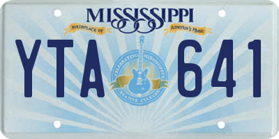 MS license plate YTA641