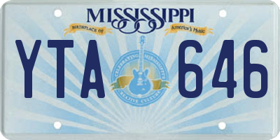 MS license plate YTA646