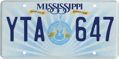 MS license plate YTA647