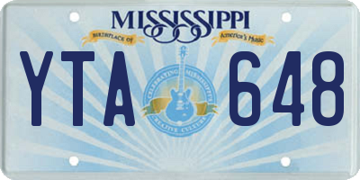 MS license plate YTA648