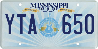 MS license plate YTA650