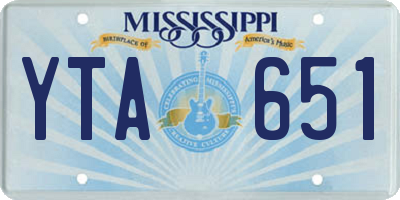 MS license plate YTA651