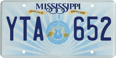 MS license plate YTA652