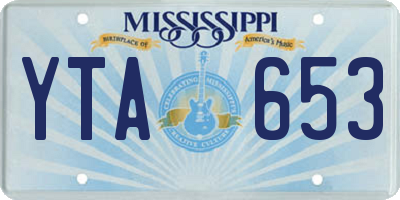 MS license plate YTA653