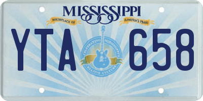 MS license plate YTA658