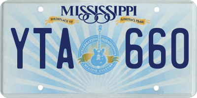 MS license plate YTA660