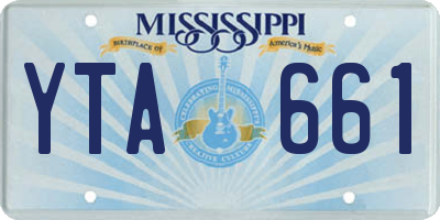 MS license plate YTA661