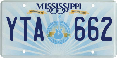 MS license plate YTA662