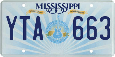 MS license plate YTA663