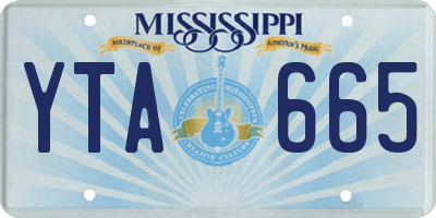 MS license plate YTA665