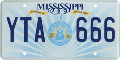 MS license plate YTA666