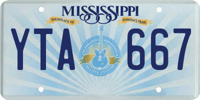 MS license plate YTA667