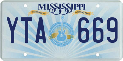 MS license plate YTA669