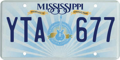 MS license plate YTA677