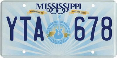 MS license plate YTA678
