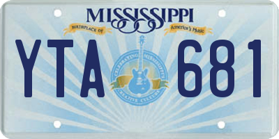 MS license plate YTA681
