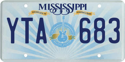 MS license plate YTA683