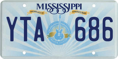 MS license plate YTA686