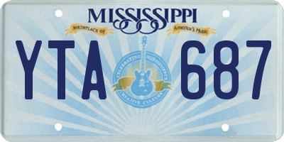 MS license plate YTA687