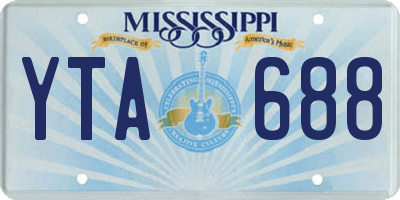 MS license plate YTA688