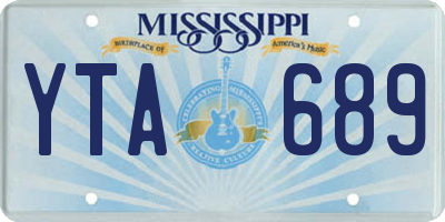 MS license plate YTA689