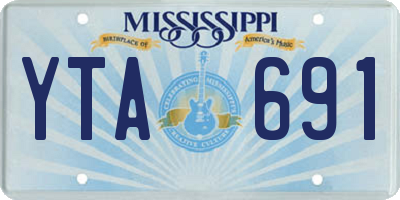 MS license plate YTA691