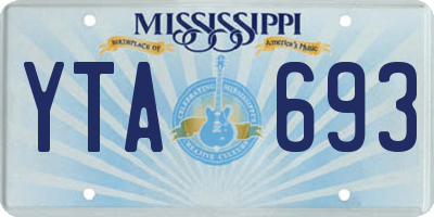 MS license plate YTA693