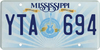 MS license plate YTA694