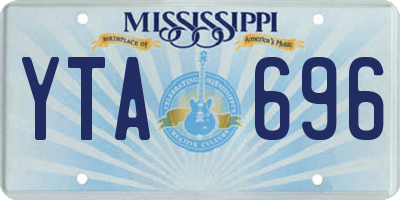 MS license plate YTA696