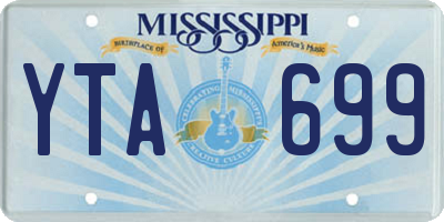 MS license plate YTA699